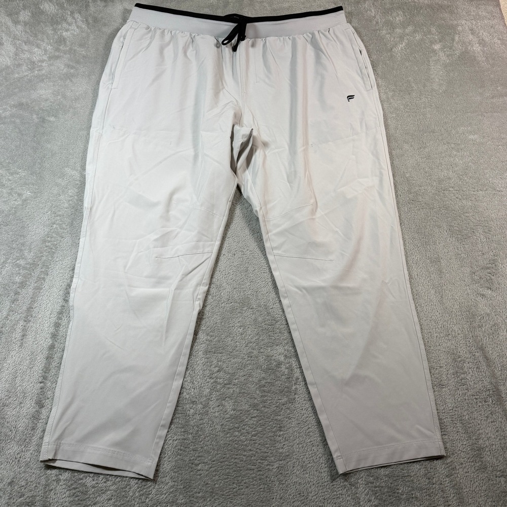 Fabletics Fundamental Pant Men XXL Gray Drawstring Athletic PT2253112-1734-11170